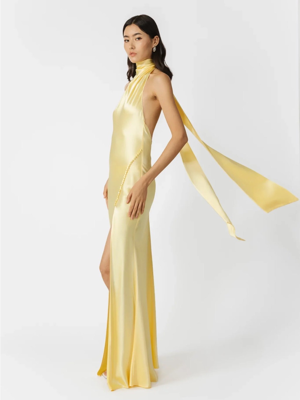 Sau Lee Penelope Backless Satin Gown Size 14 B2706